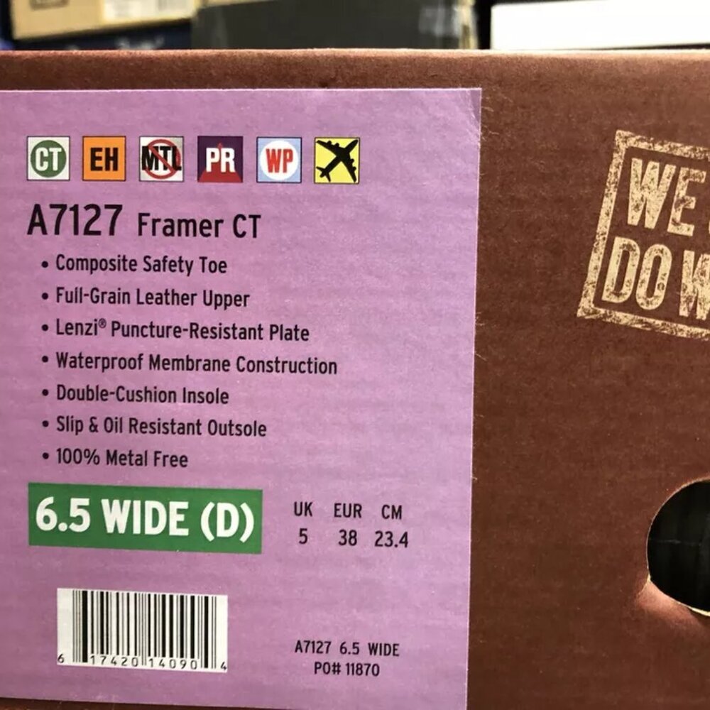 Avenger Framer Comp Toe Work Boots Womens Size 6.5D-Wide - Picture 6 of 6
